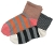Korte sokker (m.Lycra) Oransje med striper